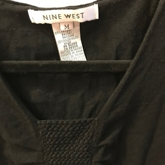 Nine West Black Cap Sleeve Top - Picture 3 of 5